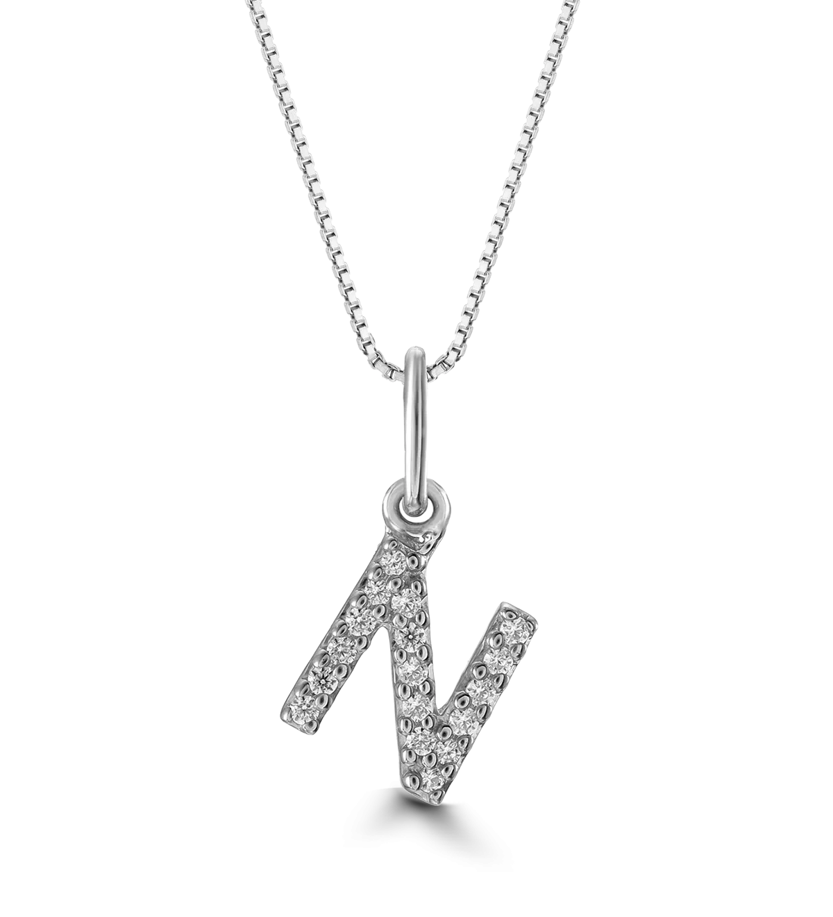 10k Gold Mini Diamond Letter Necklace