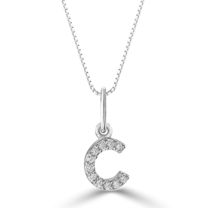 10k Gold Mini Diamond Letter Necklace