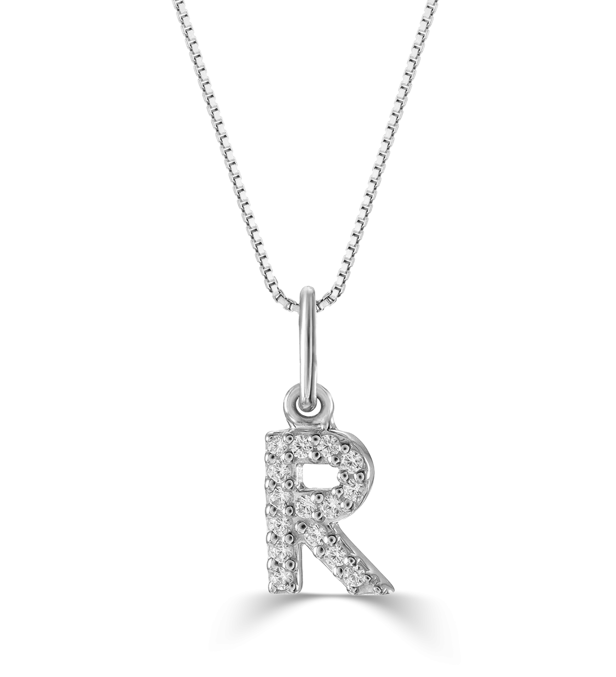 10k Gold Mini Diamond Letter Necklace