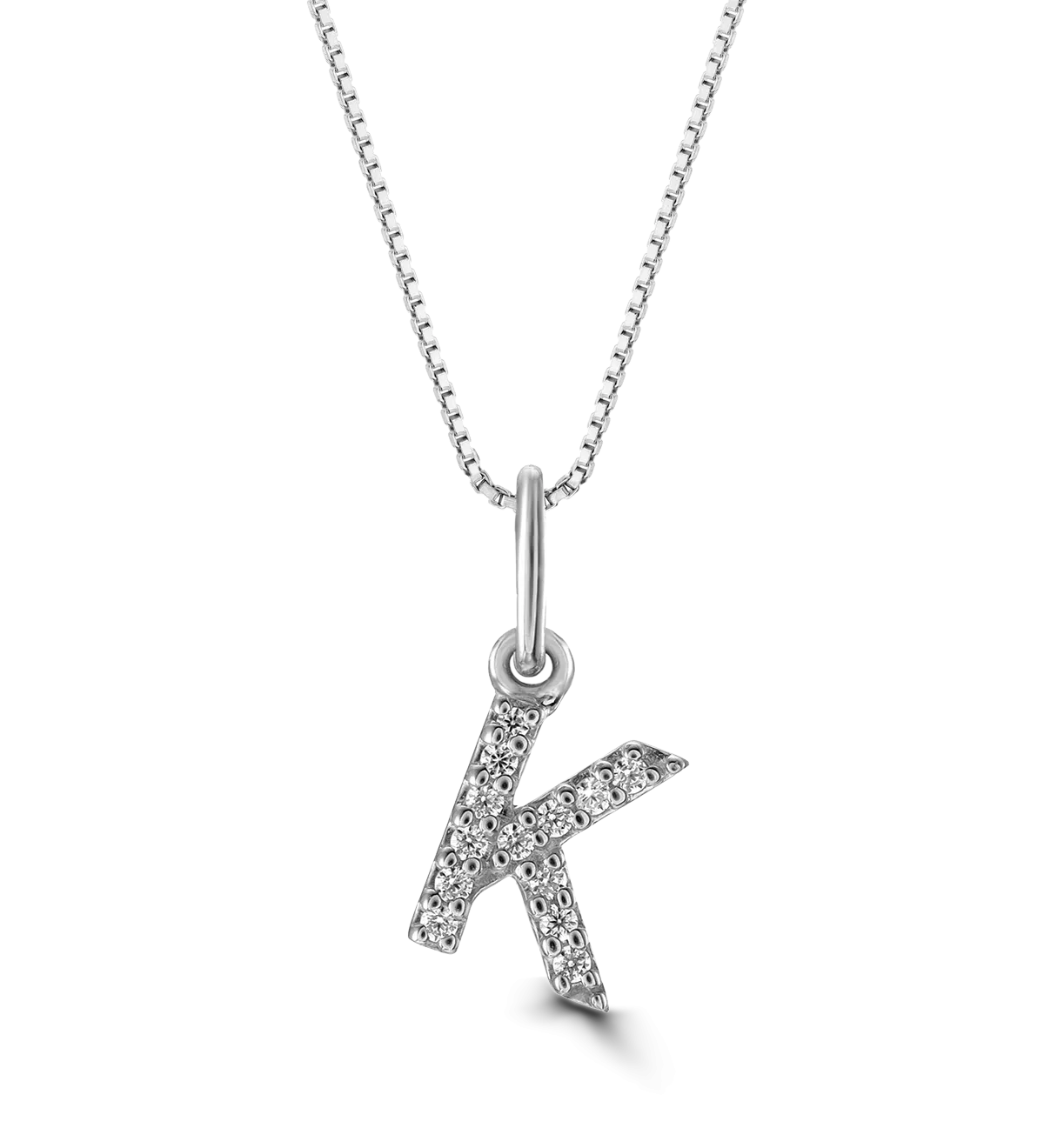 10k Gold Mini Diamond Letter Necklace