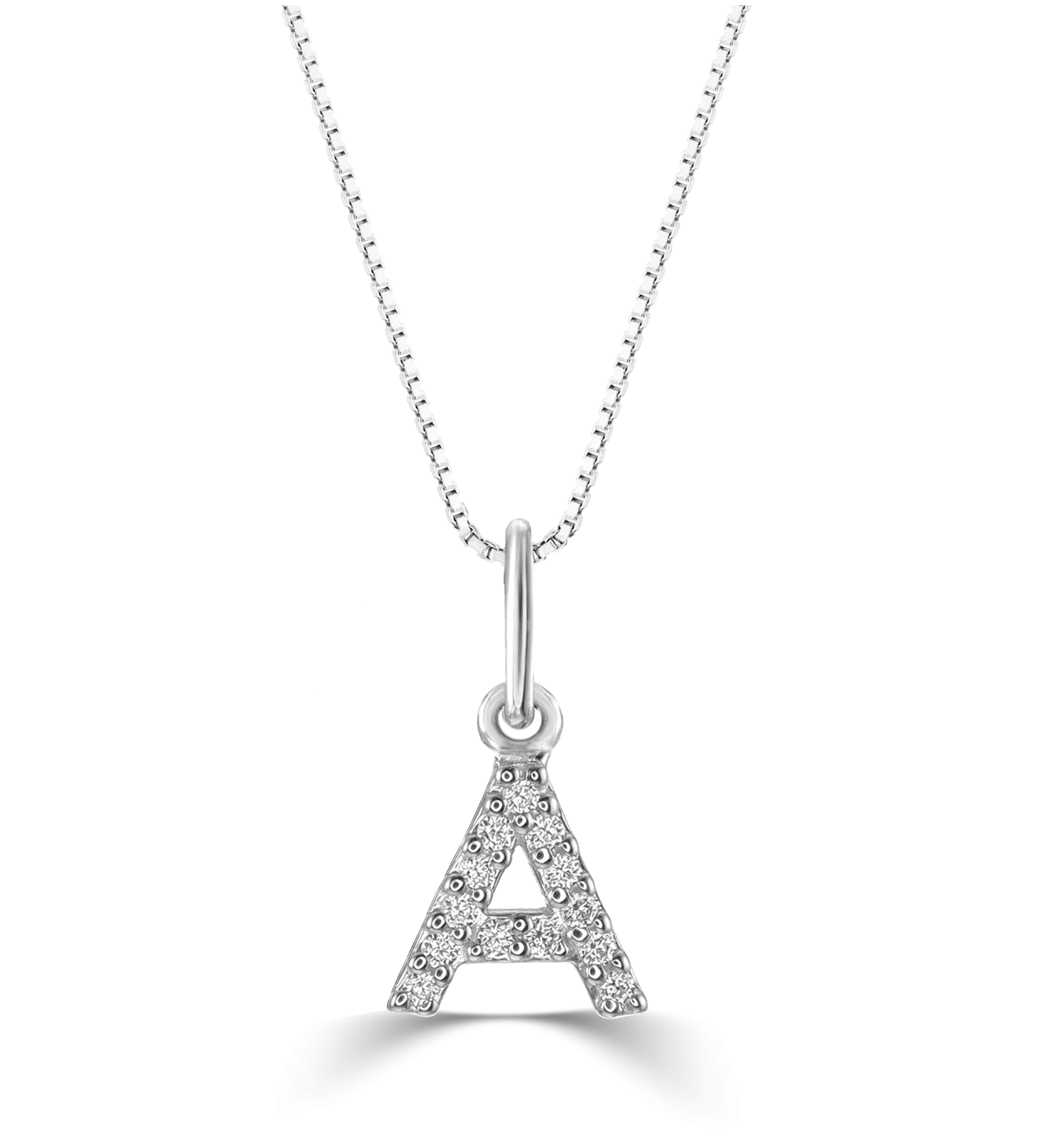 10k Gold Mini Diamond Letter Necklace