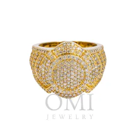 10K GOLD ROUND DIAMOND 3D STATEMENT RING 2.40 CT