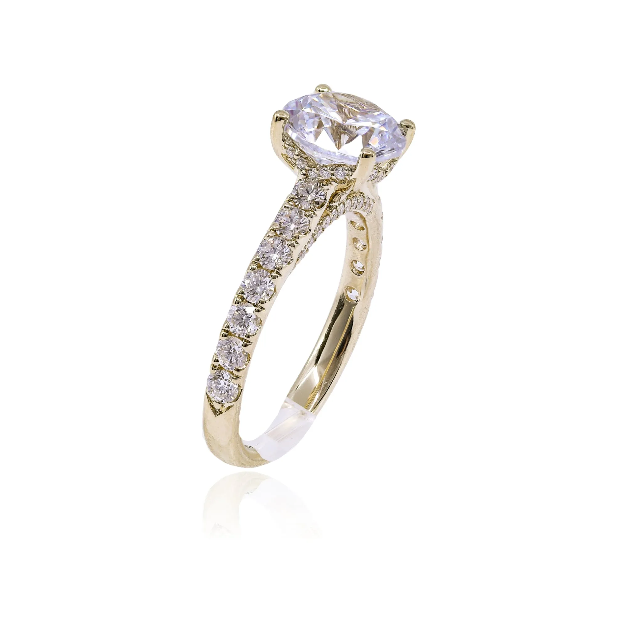 14K YELLOW GOLD DIAMOND ENGAGEMENT RING - SETTING ONLY