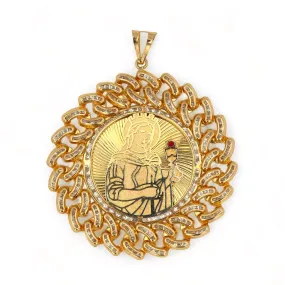 14K Yellow gold Santa Barbara pendant-316405