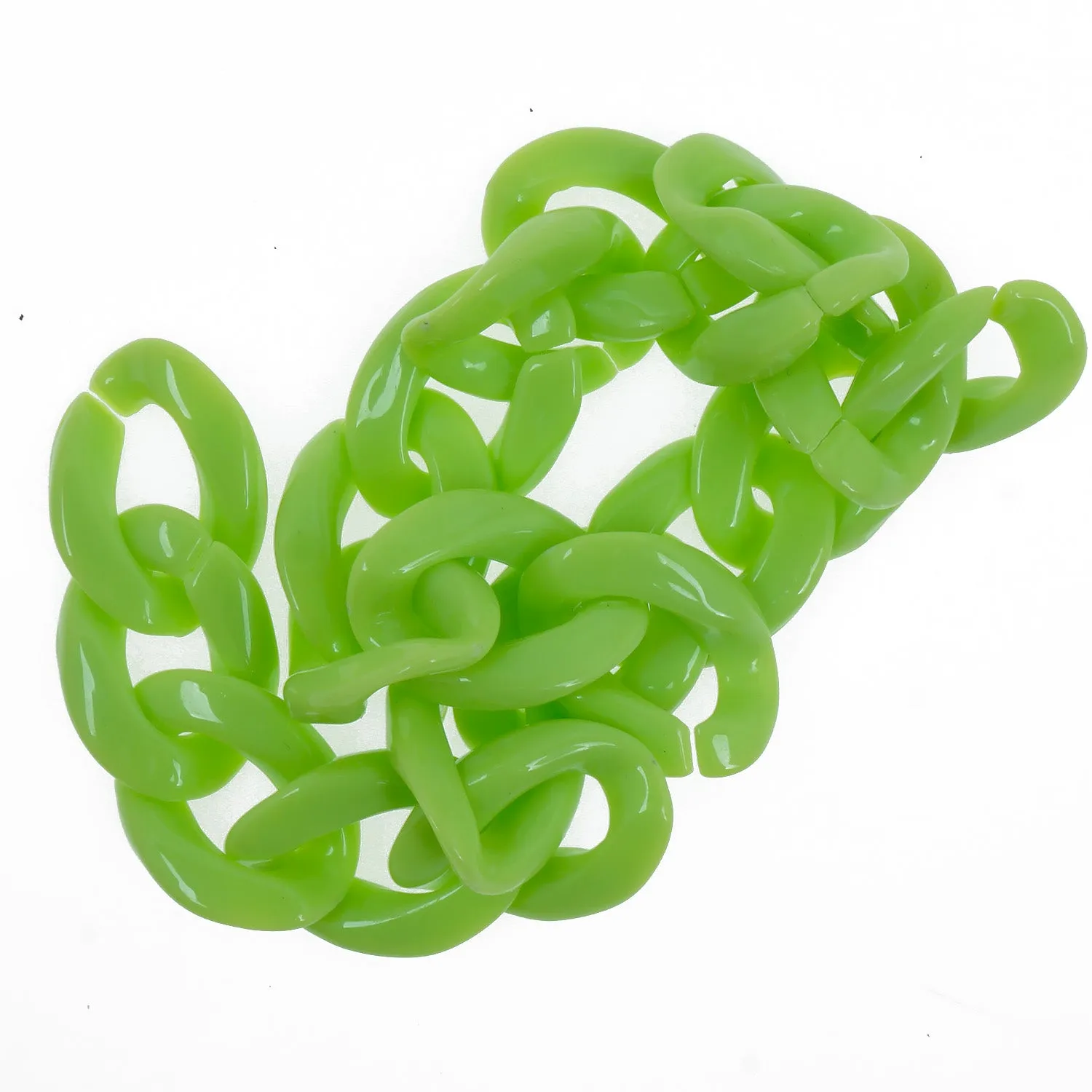 17*23mm Open Acrylic Link Kawaii Chunky Link Piece Pick a Color DIY Jewelry Making Chain 20pcs 103758