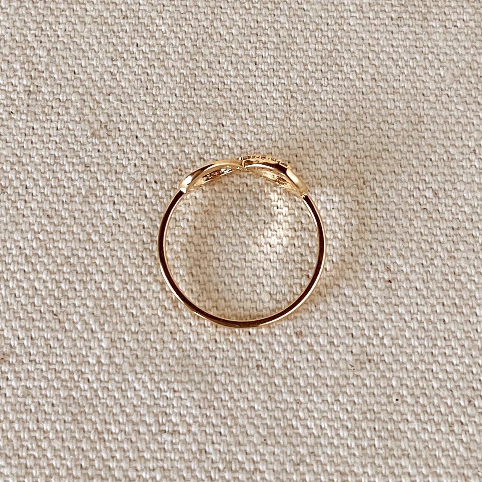 18k Gold Filled Infinity Dainty Ring