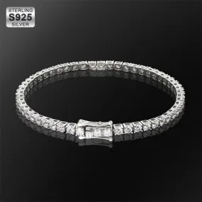 3mm Moissanite White Gold Tennis Bracelet KRKC