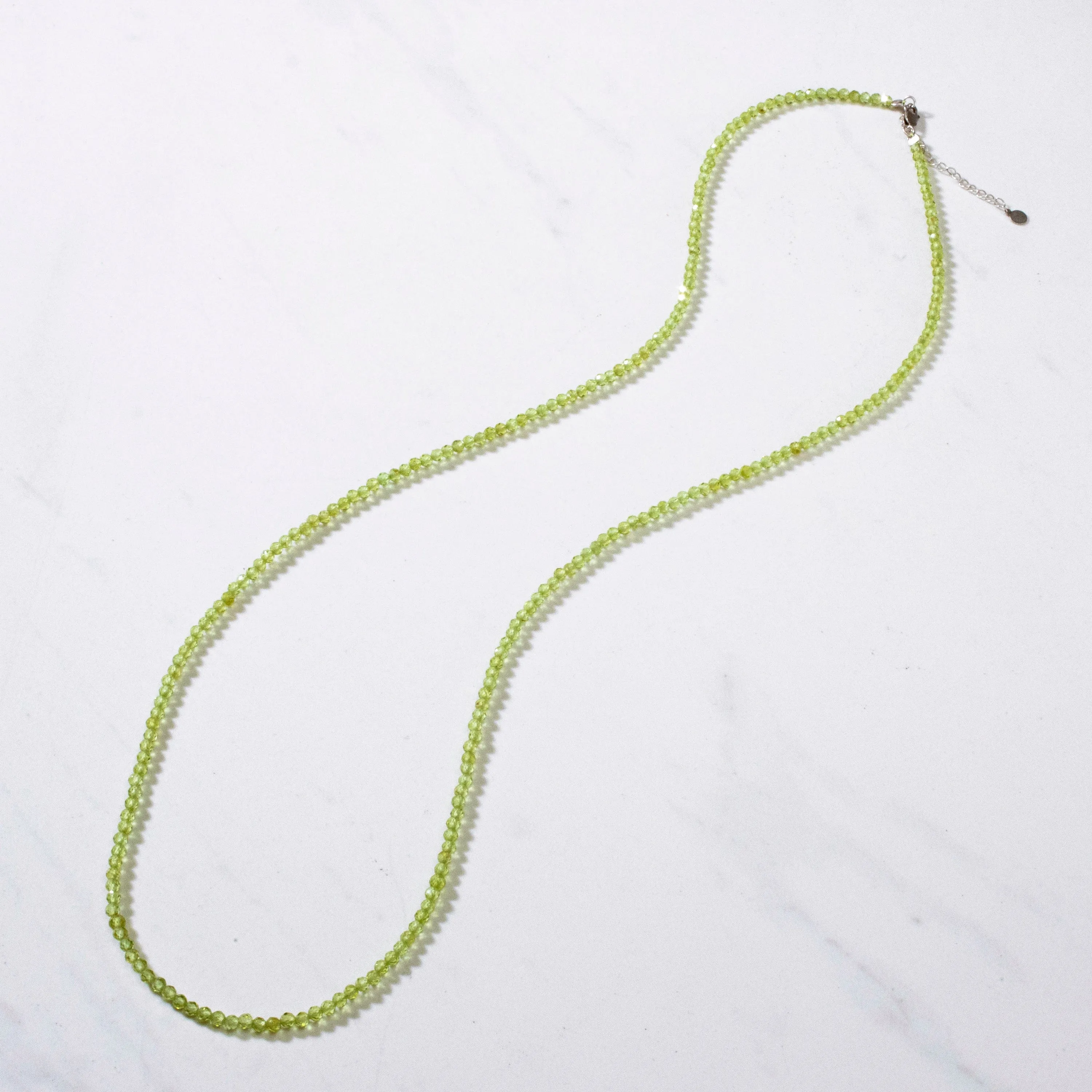 3mm Peridot Faceted 31 Necklace / Multi Wrap Bracelet