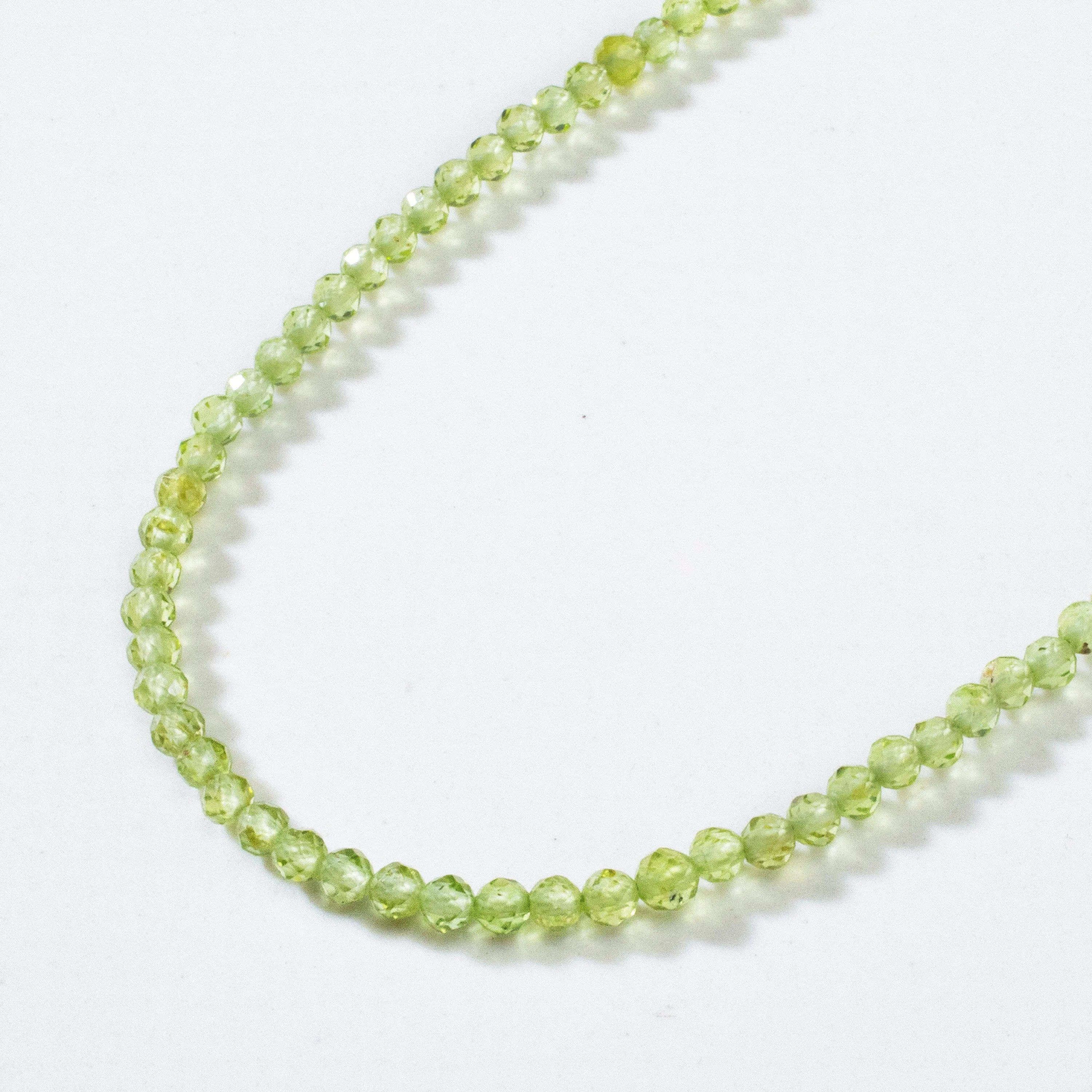 3mm Peridot Faceted 31 Necklace / Multi Wrap Bracelet