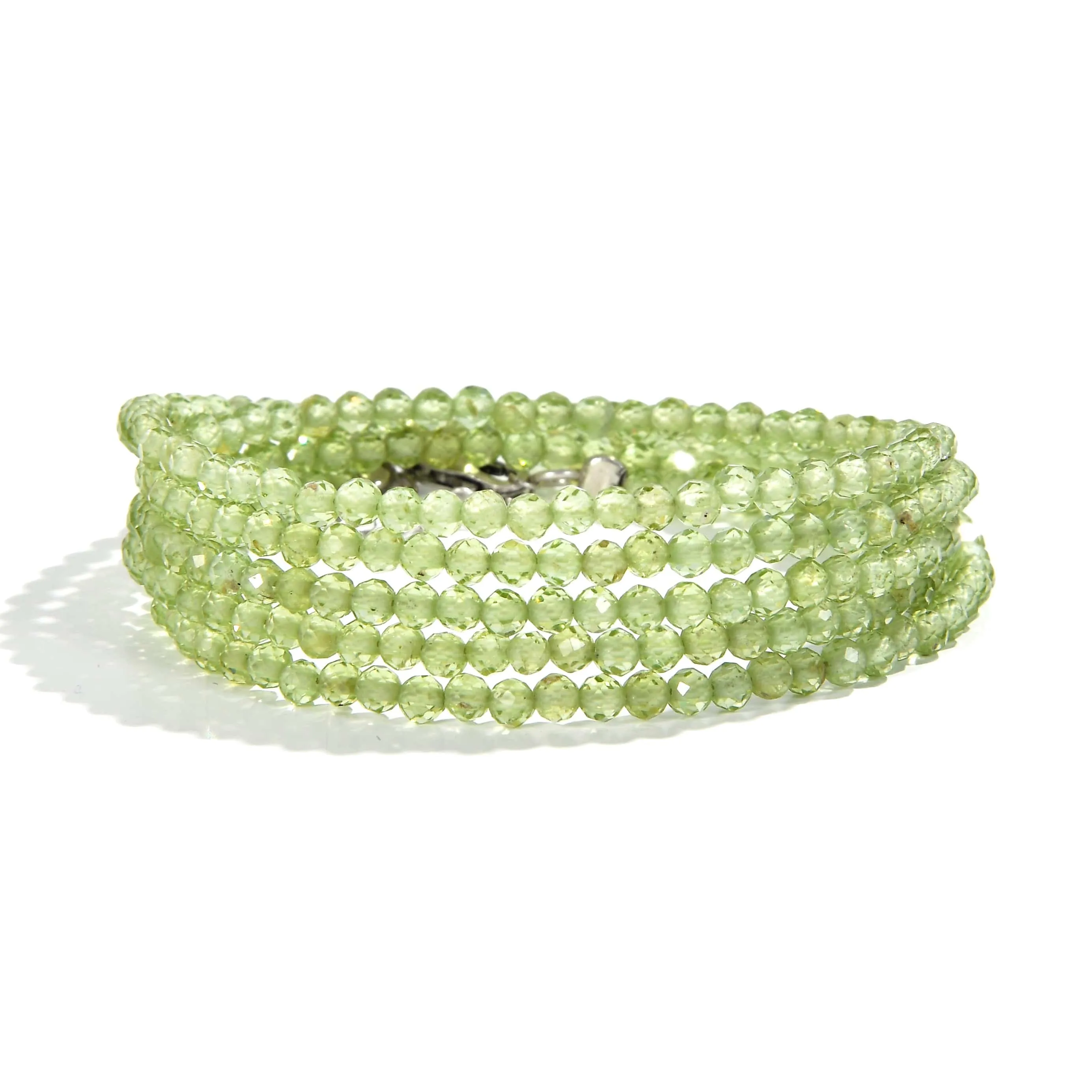 3mm Peridot Faceted 31 Necklace / Multi Wrap Bracelet