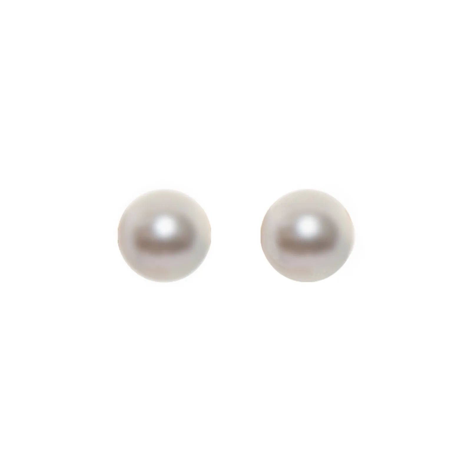 5-6mm White Pearl Sterling Silver Studs