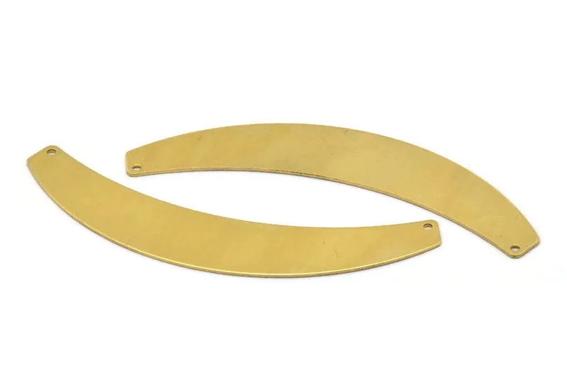 87mm Brass Choker - 10 Raw Brass Choker With 2 Holes (87x16X0.80Mm) B0001