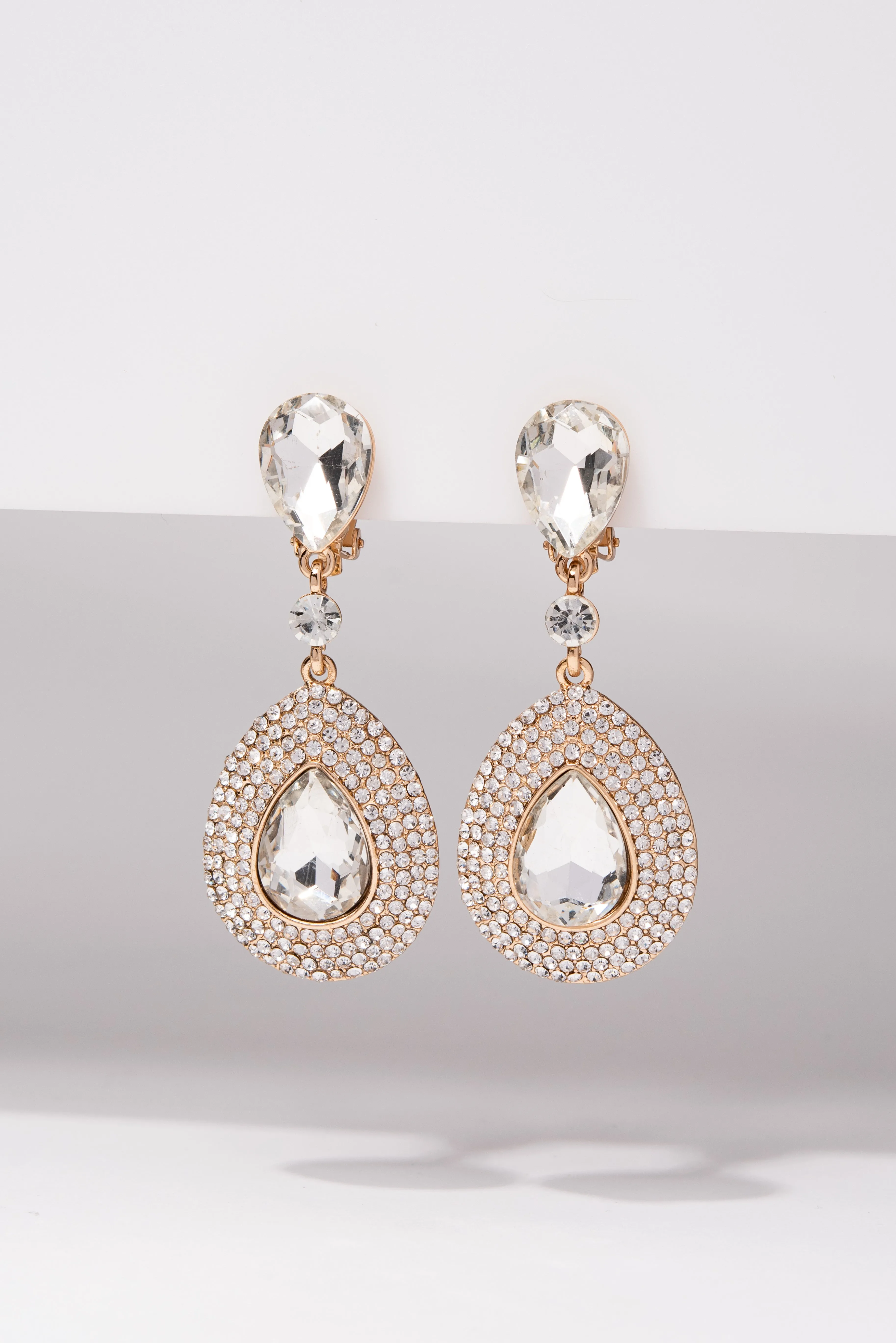 Adalira Rhinestone Clip-on Earrings