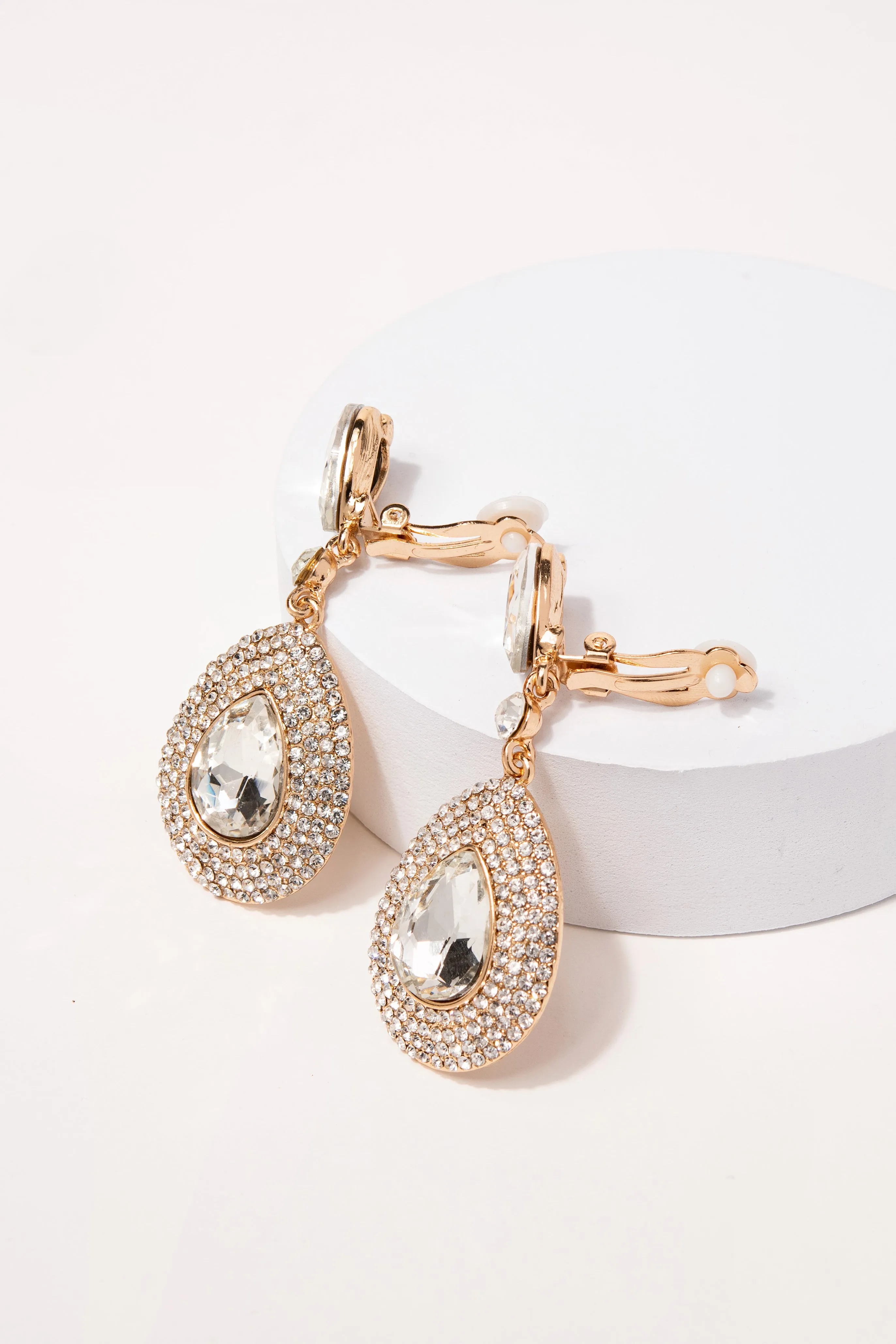 Adalira Rhinestone Clip-on Earrings