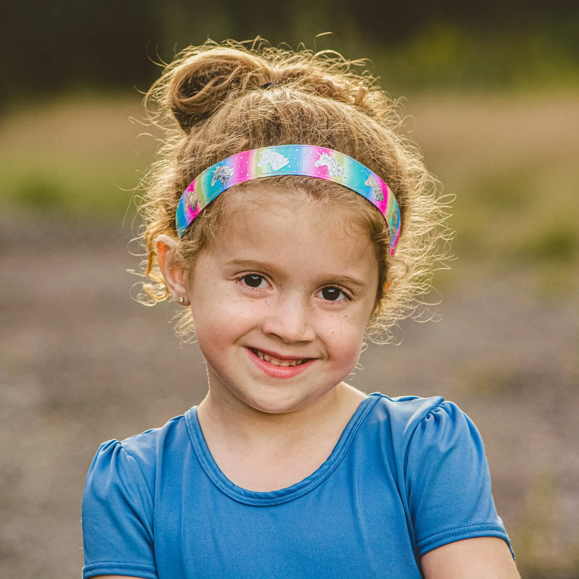 Adjustable No Slip Metallic Glitter Unicorn Headband