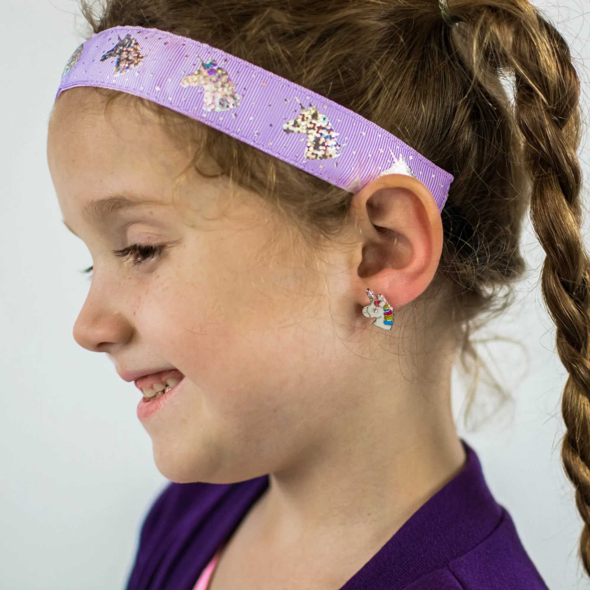 Adjustable No Slip Metallic Glitter Unicorn Headband