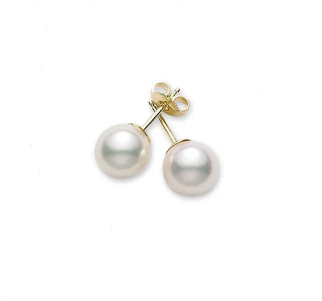 Akoya Pearl Stud Earrings A 6.5x6mm