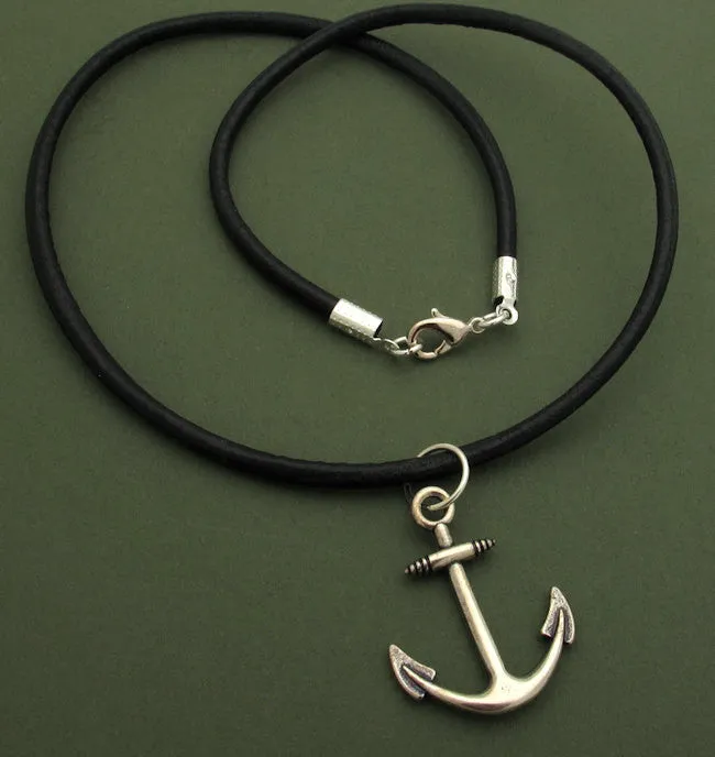 Anchor Necklace - Nautical Mens Pendant