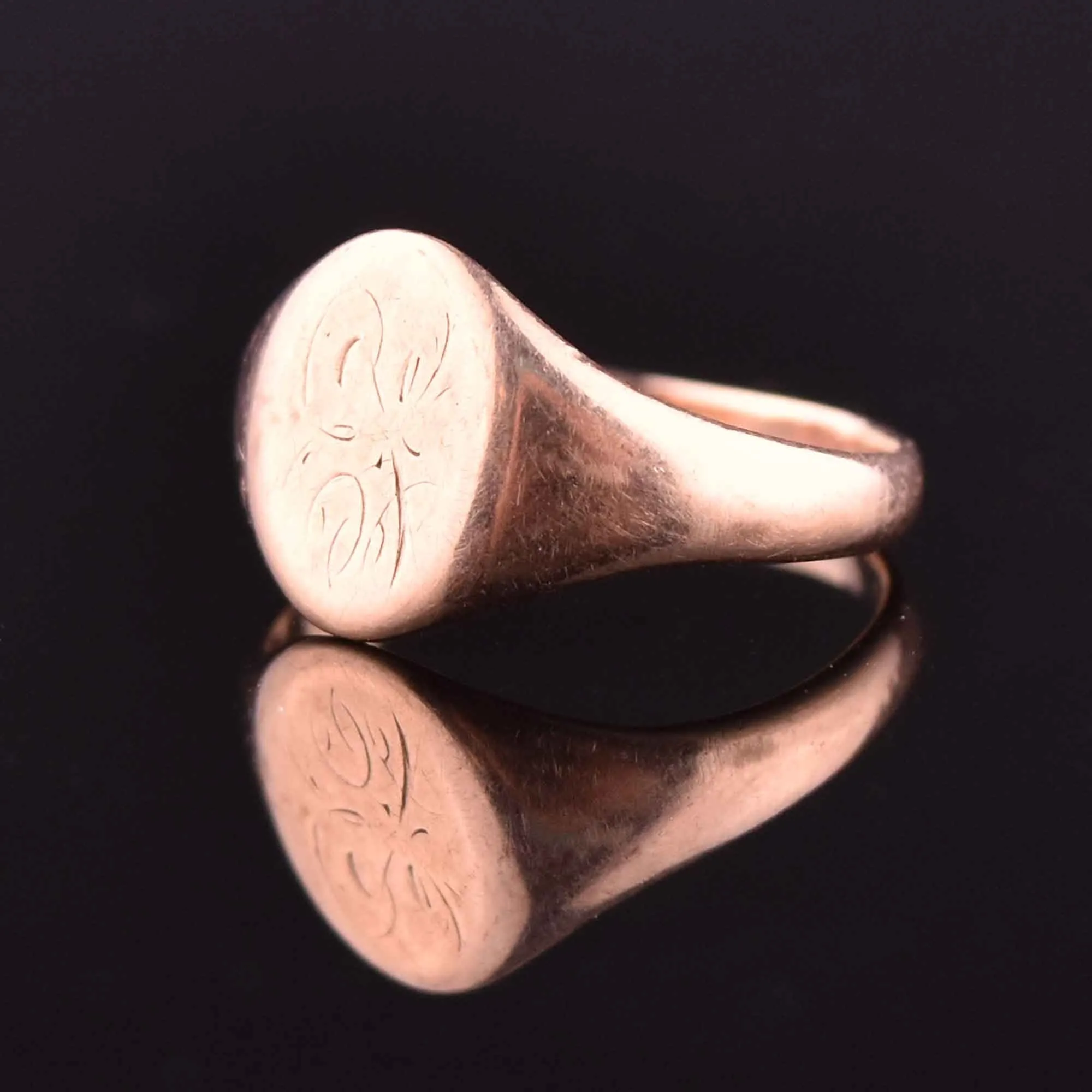 Art Deco Gold Otsby Barton Signet Ring