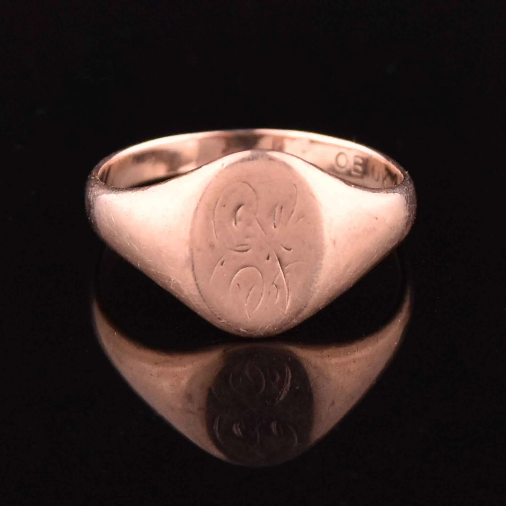 Art Deco Gold Otsby Barton Signet Ring