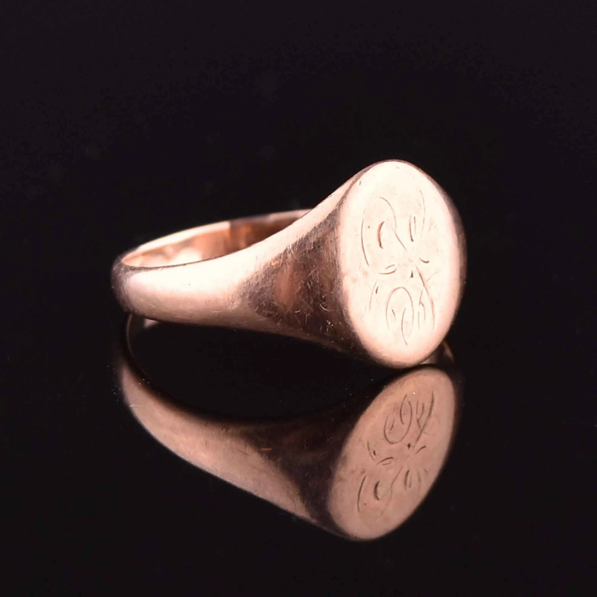 Art Deco Gold Otsby Barton Signet Ring