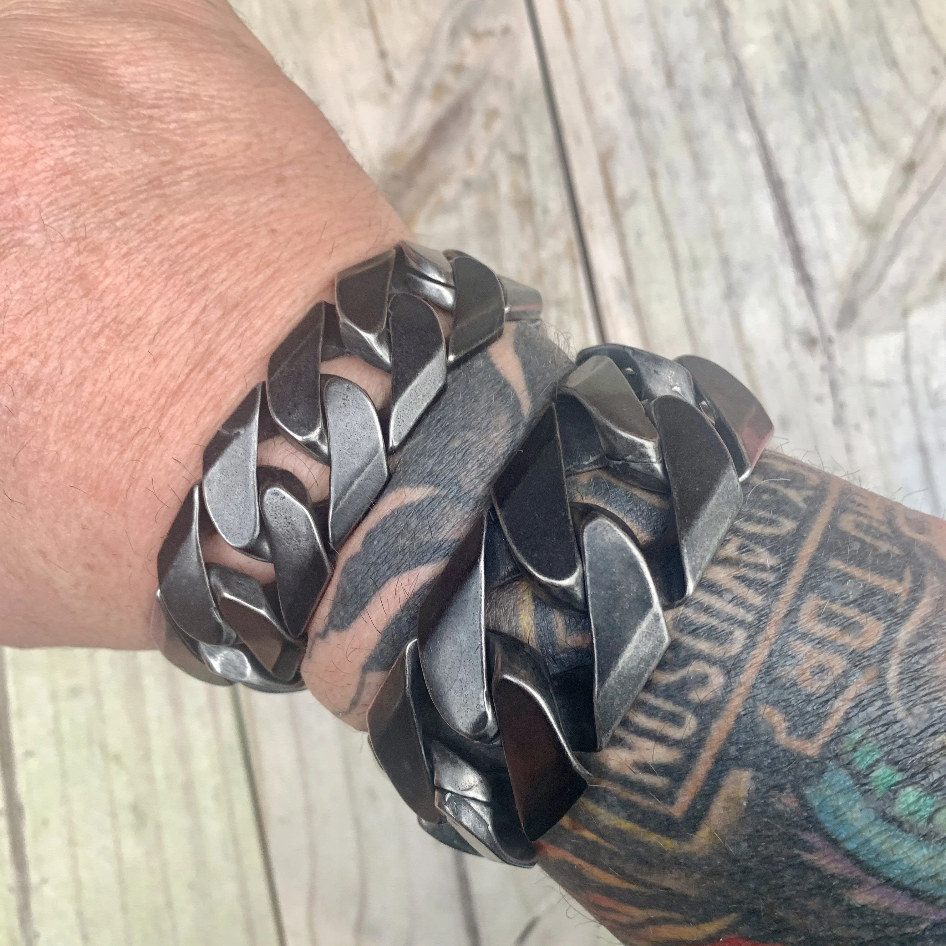 Bagger Bracelet - Galvanized - 1.25 Wide - The Classic - B27