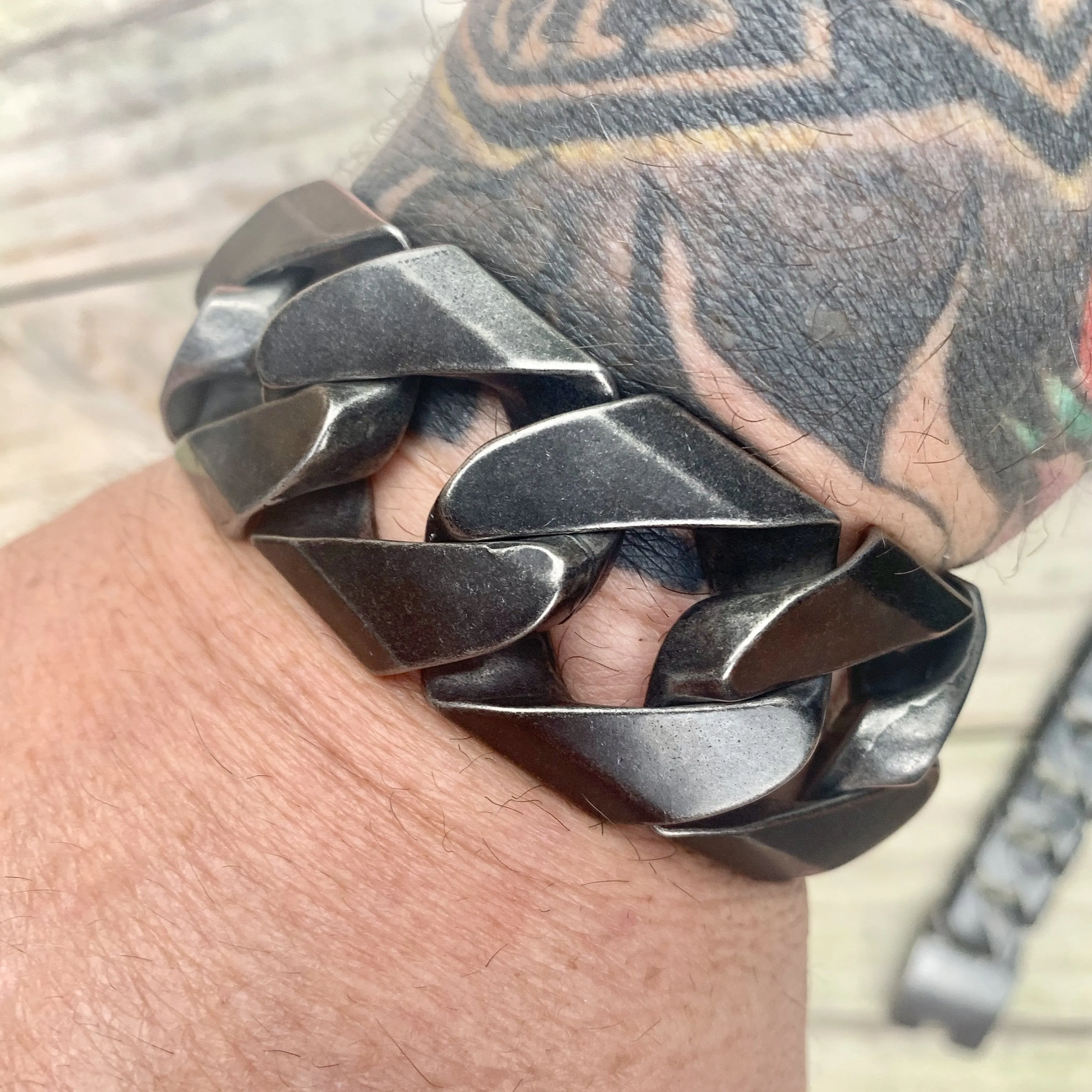 Bagger Bracelet - Galvanized - 1.25 Wide - The Classic - B27