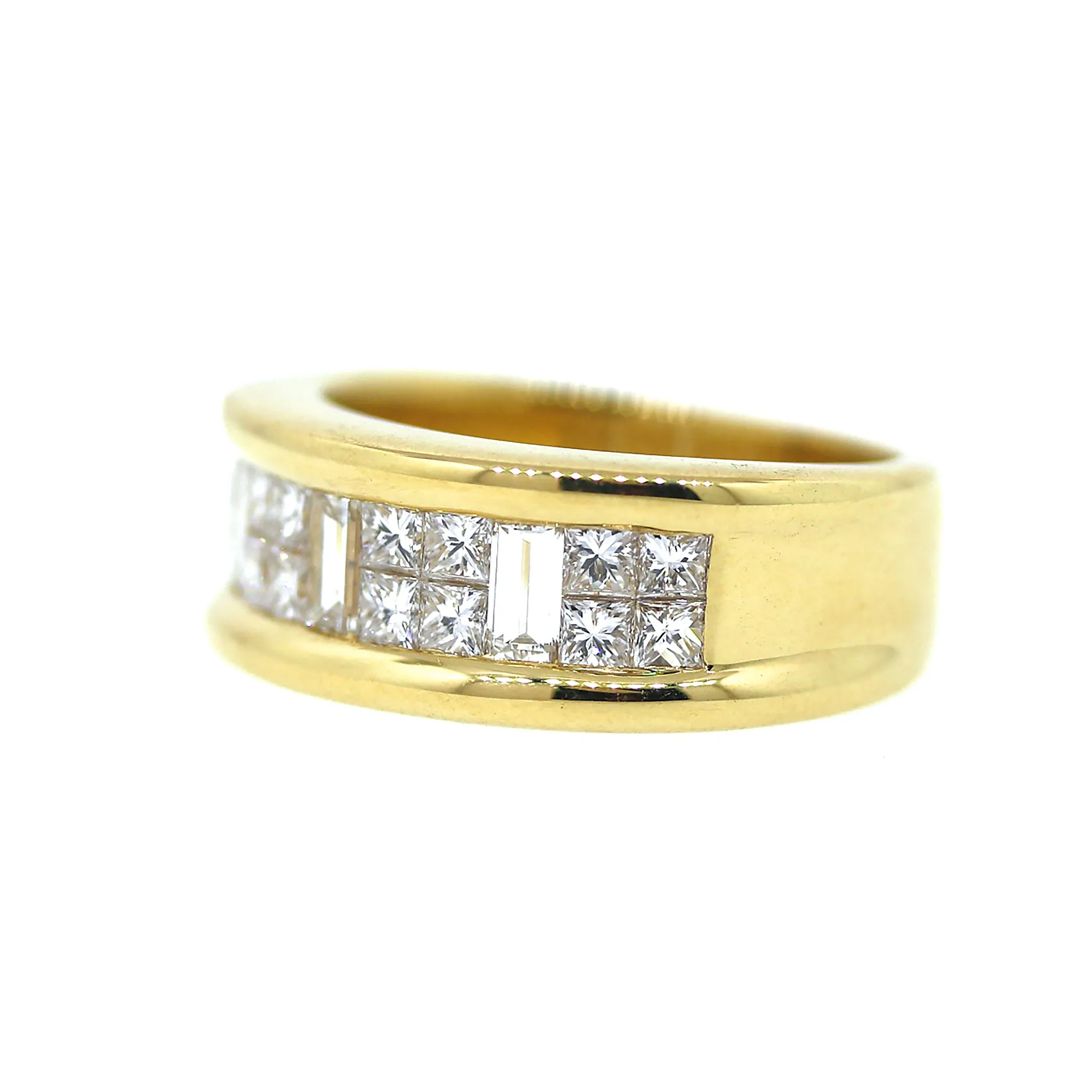 Baguette & Princess Cut Diamond Band