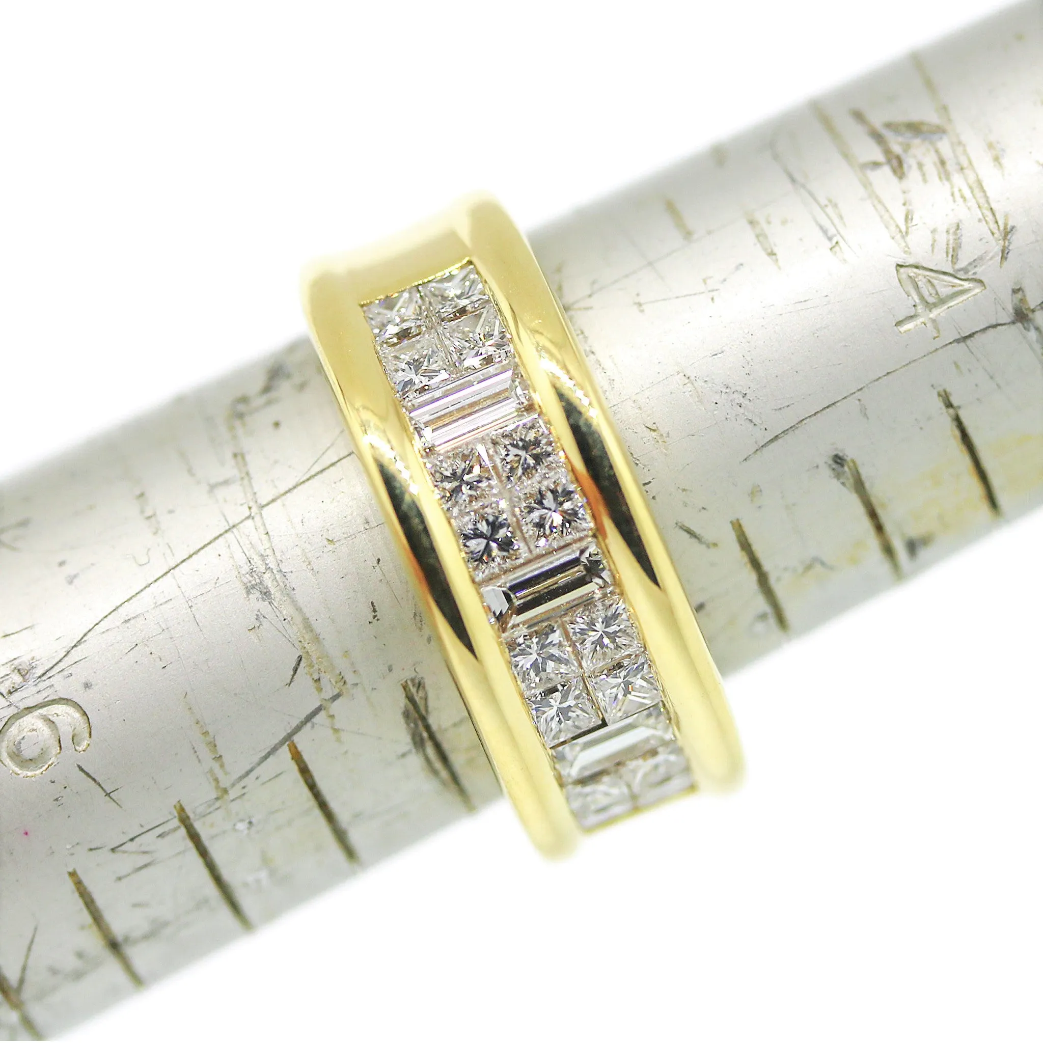 Baguette & Princess Cut Diamond Band