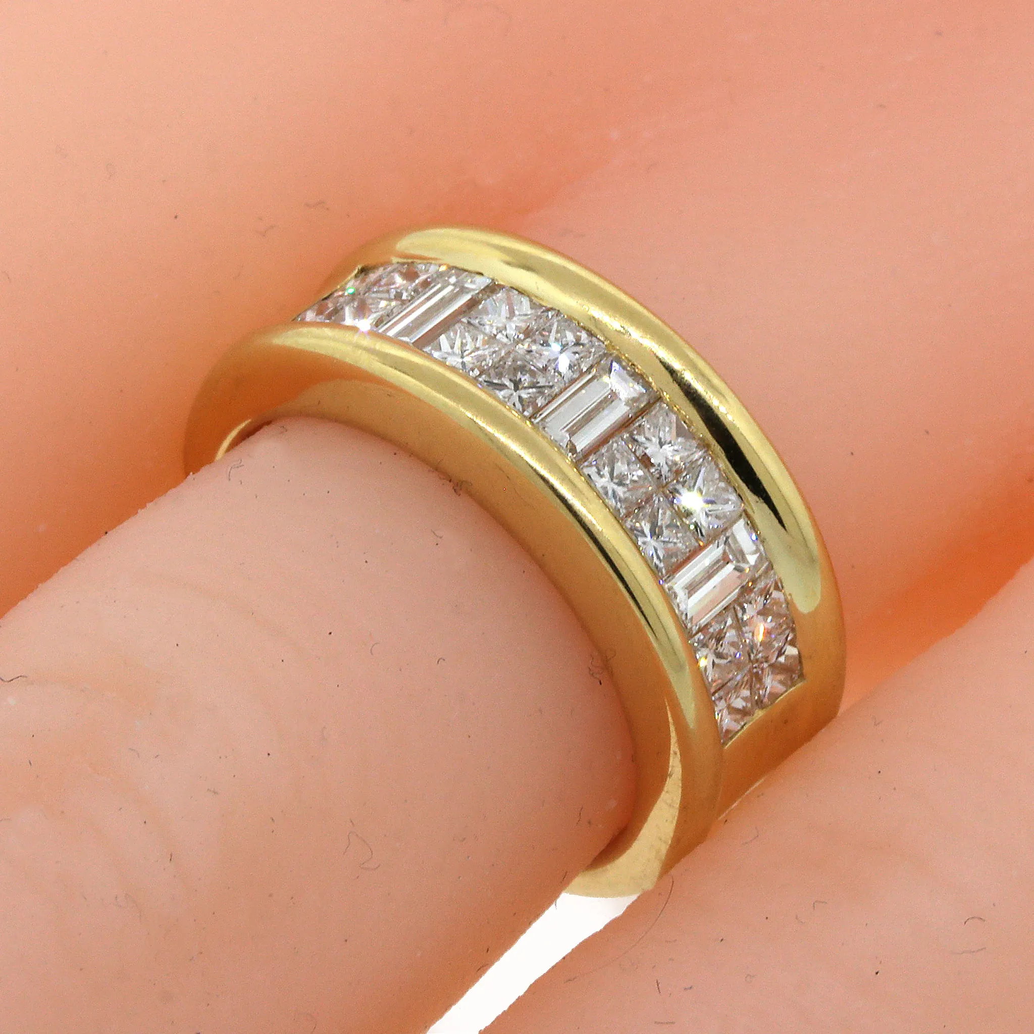 Baguette & Princess Cut Diamond Band