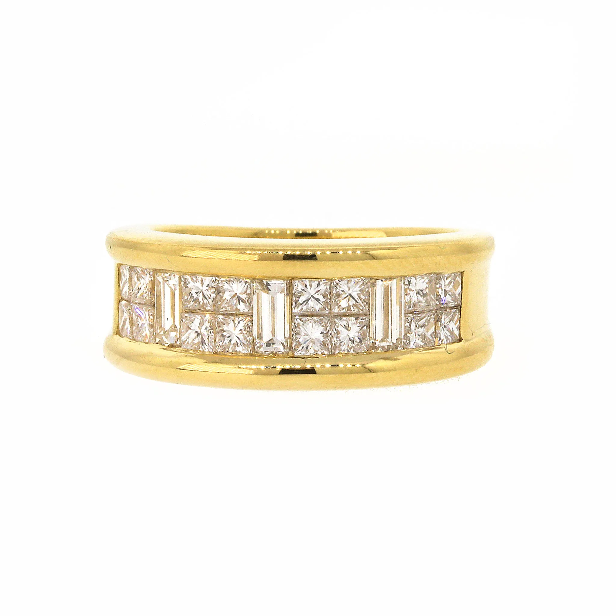 Baguette & Princess Cut Diamond Band