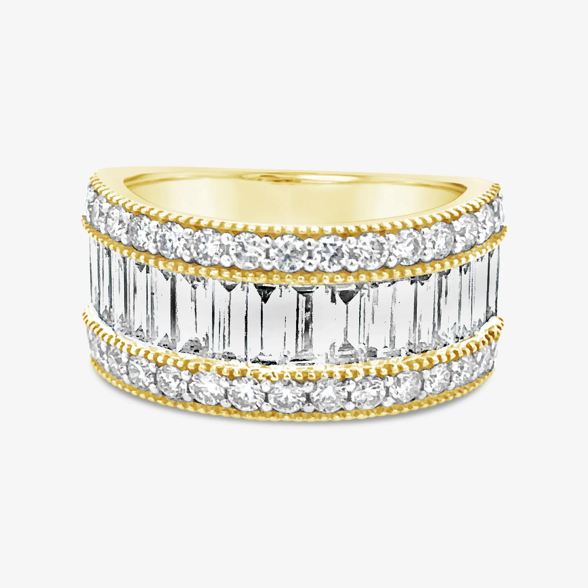 Baguette & Round Diamond Ring