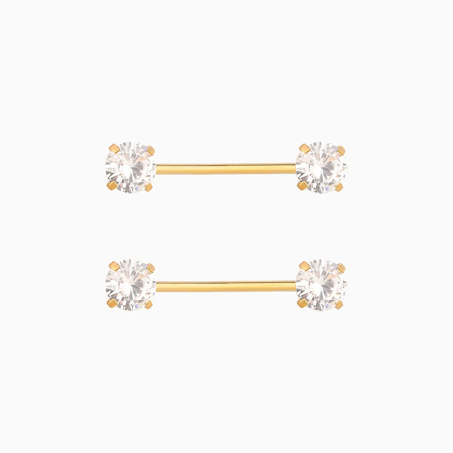 Basic Gem Nipple Rings