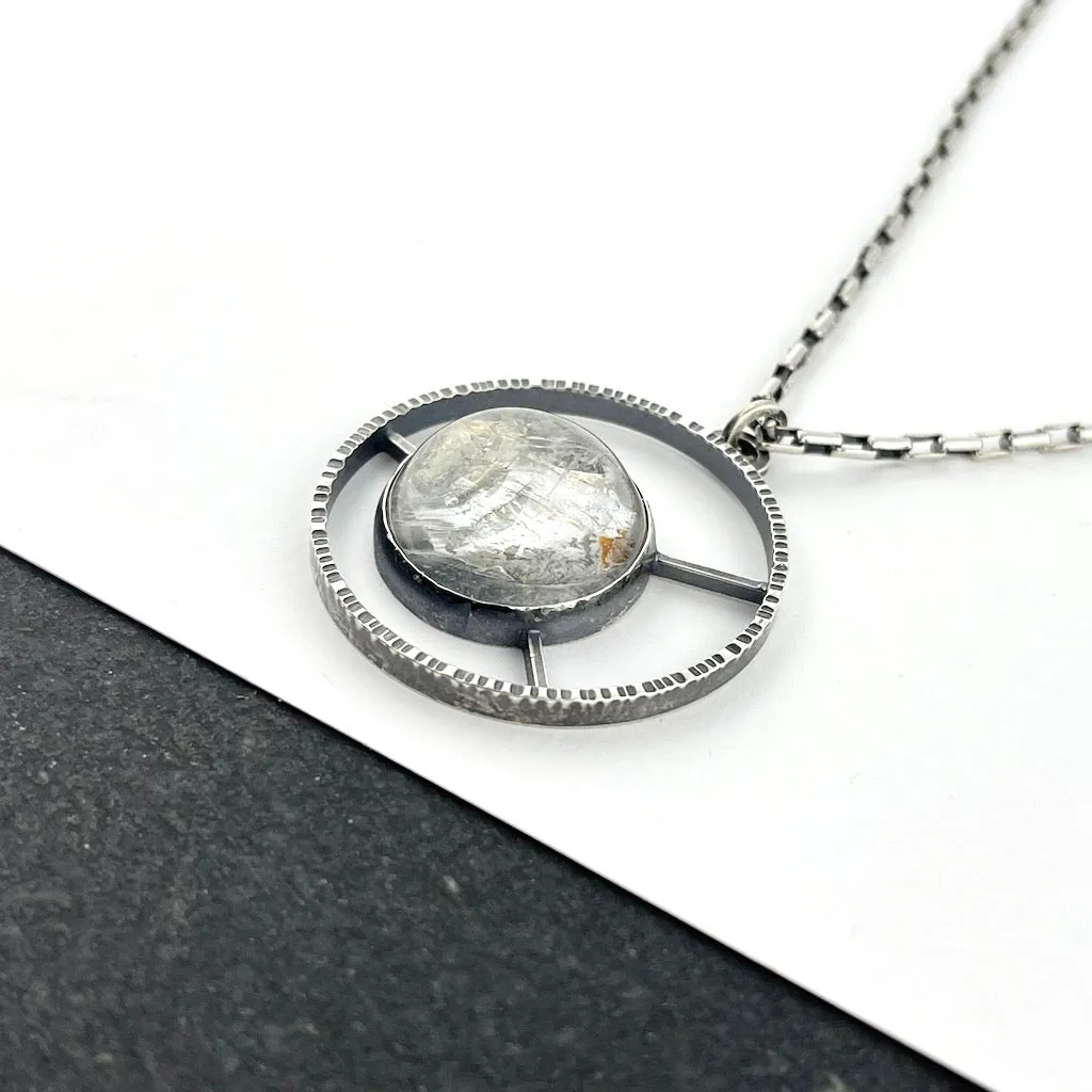 Beautiful Inclusions Pendant, Quartz with Marcasite