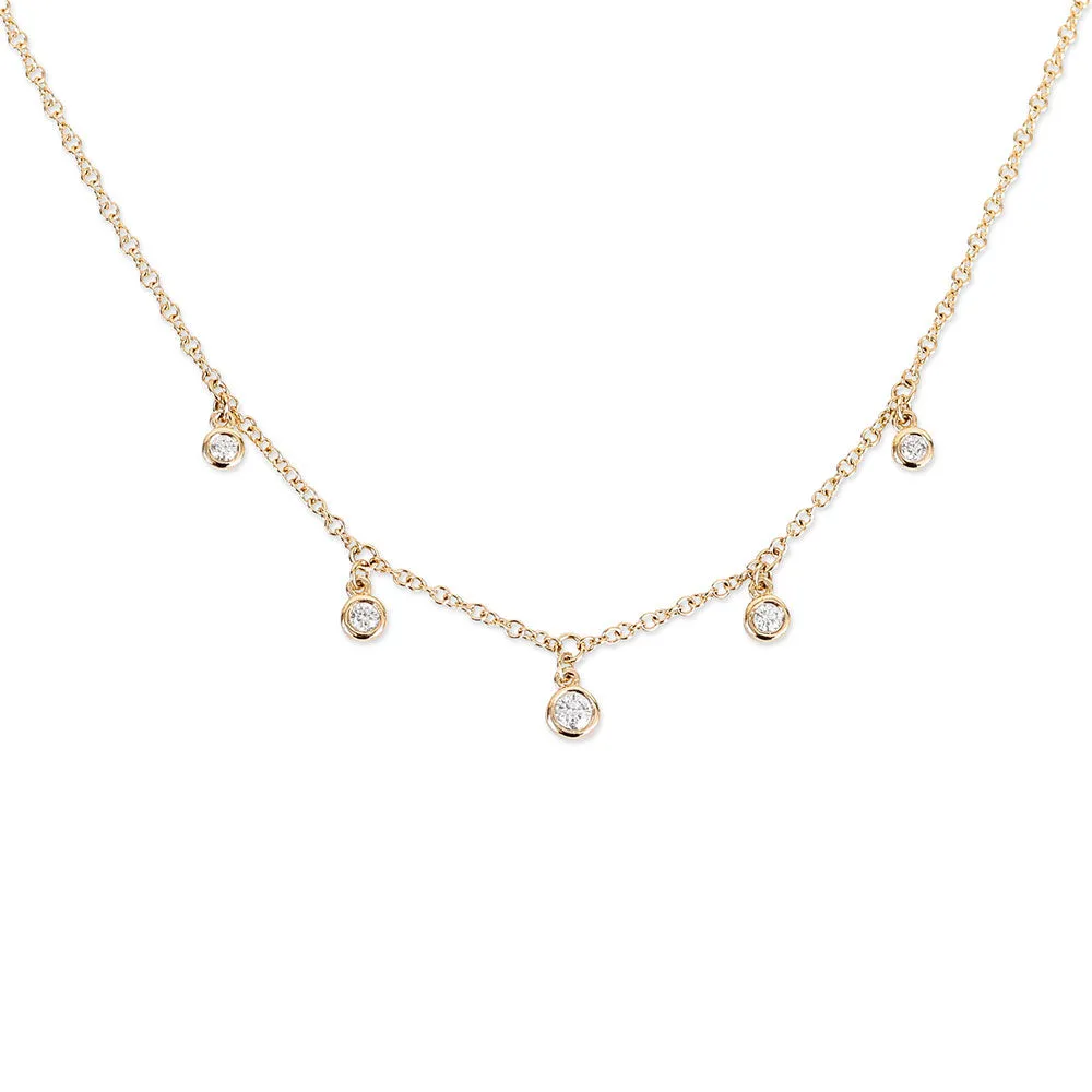 BEZEL SET DIAMOND NECKLACE