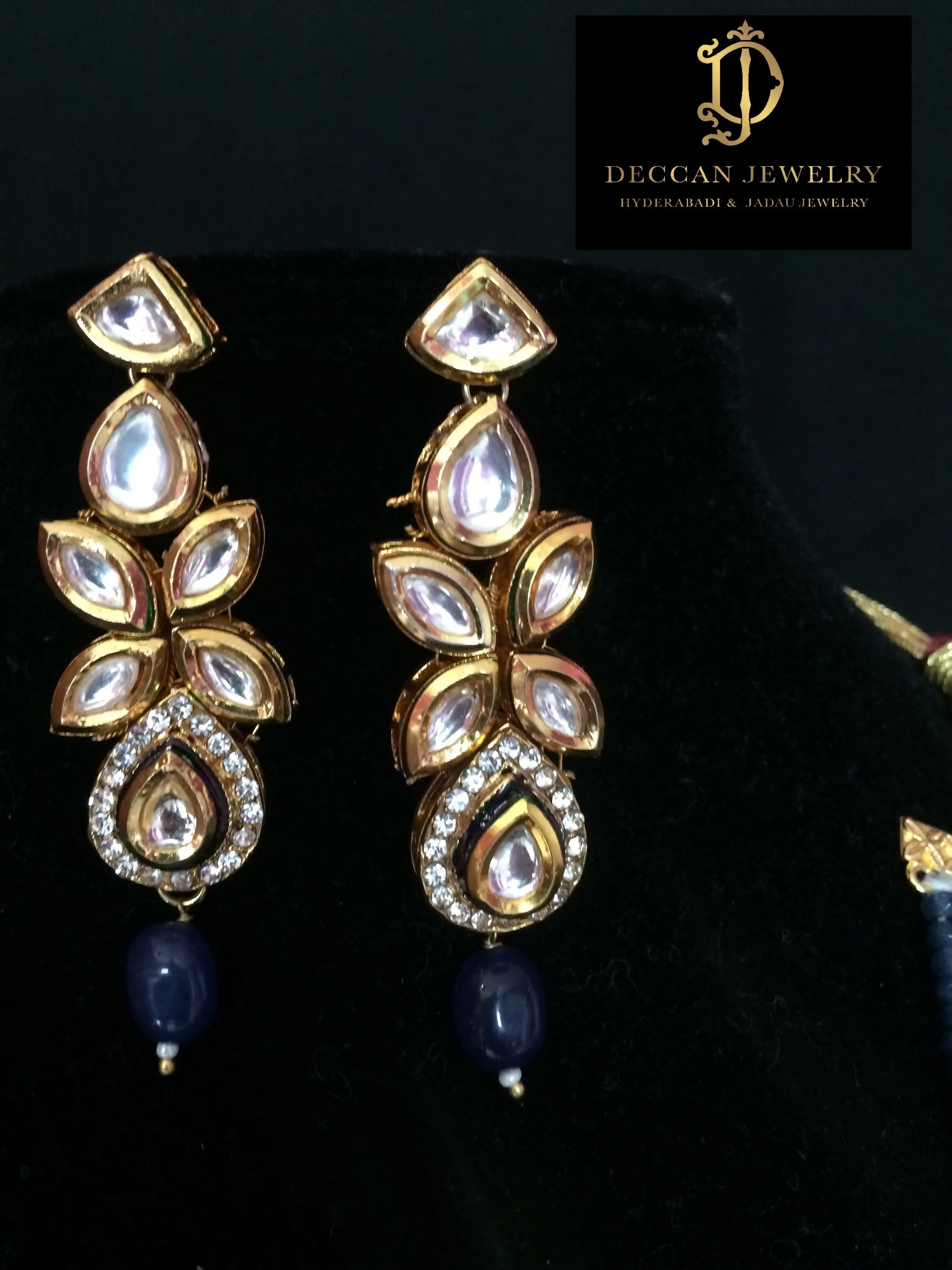 Bisma kundan necklace with earrings( SHIPS IN 4 WEEKS )