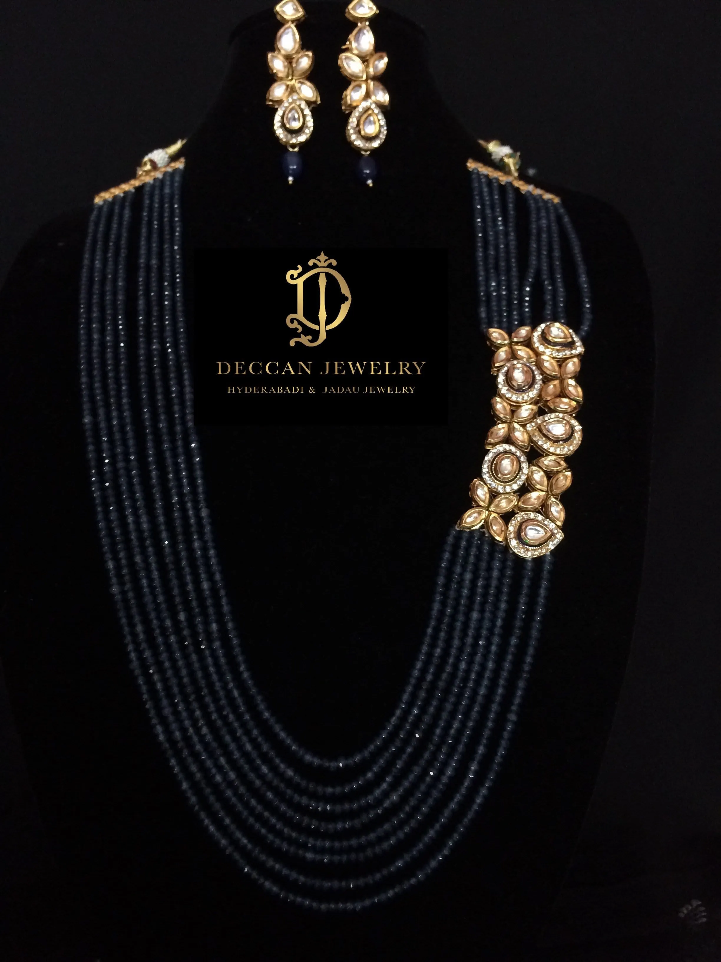 Bisma kundan necklace with earrings( SHIPS IN 4 WEEKS )