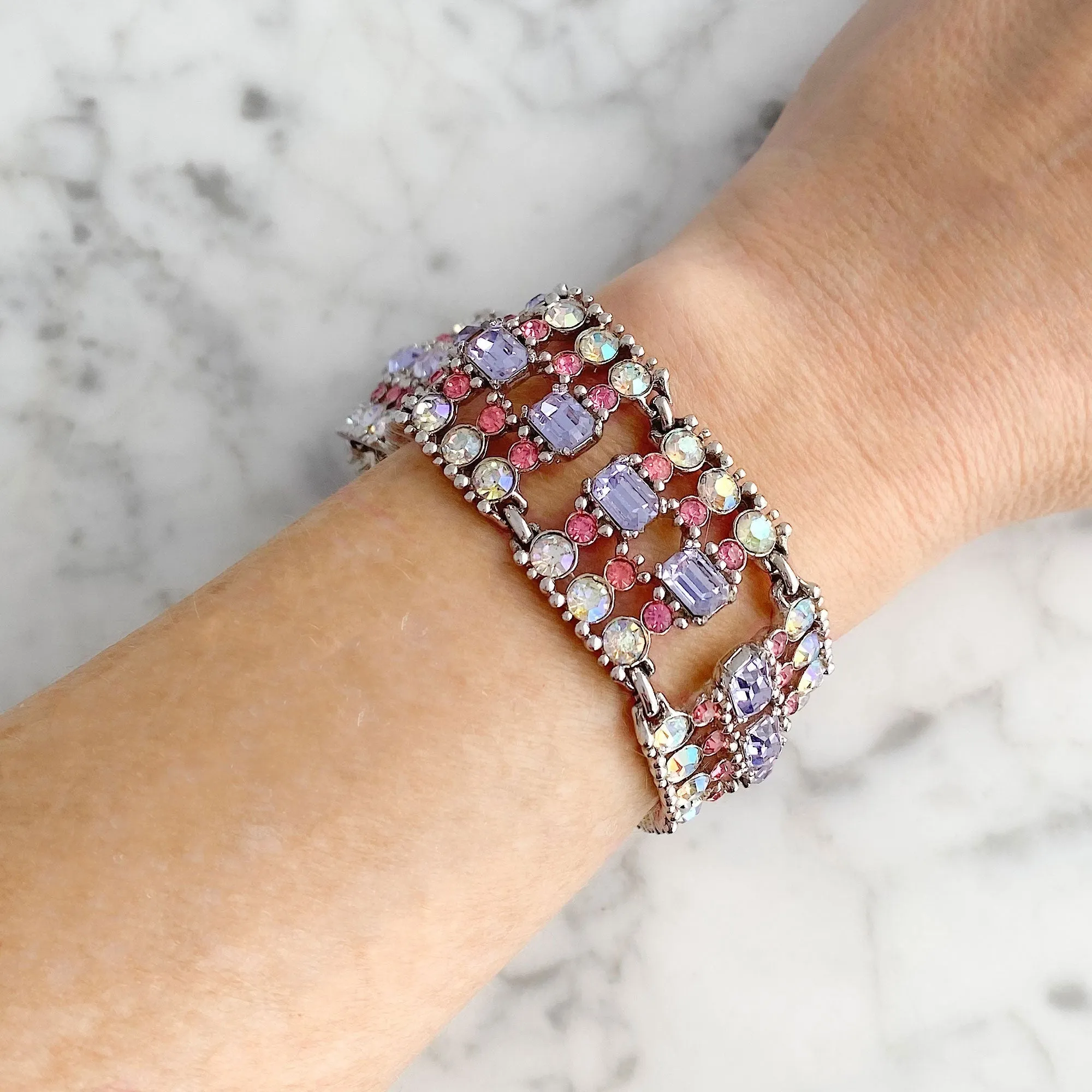 BOGOFF vintage colourful rhinestone bracelet