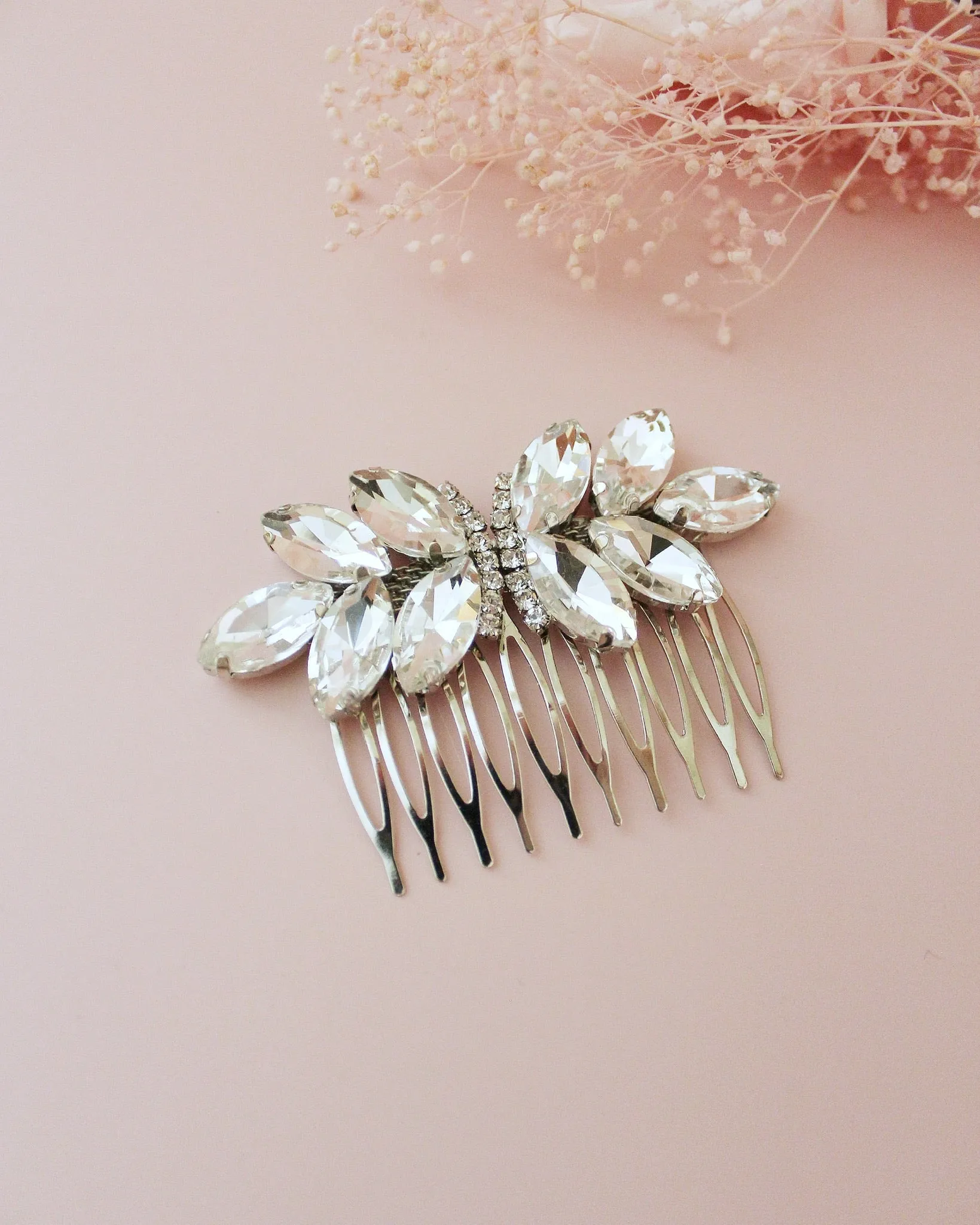 Butterfly Jeweled Hair Comb