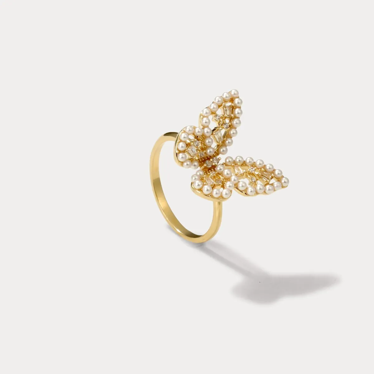 Butterfly Pearl Ring