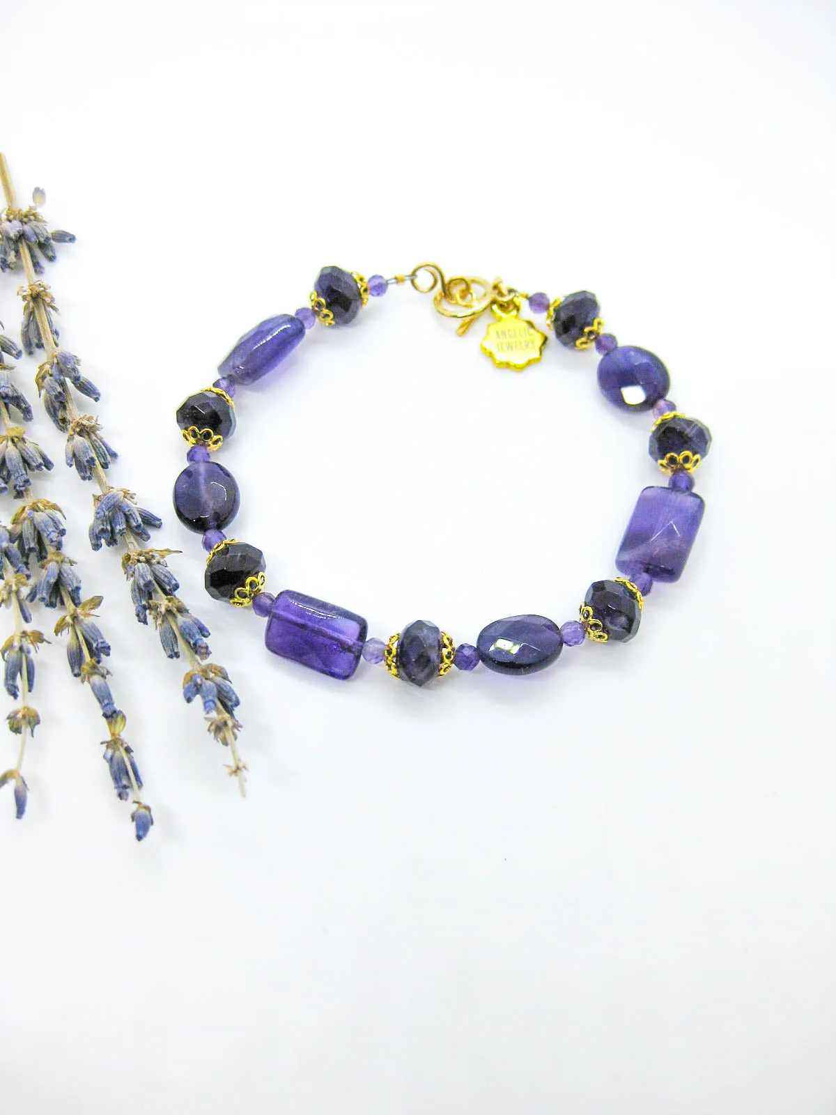 Calla II: Amethyst Bracelet - b352