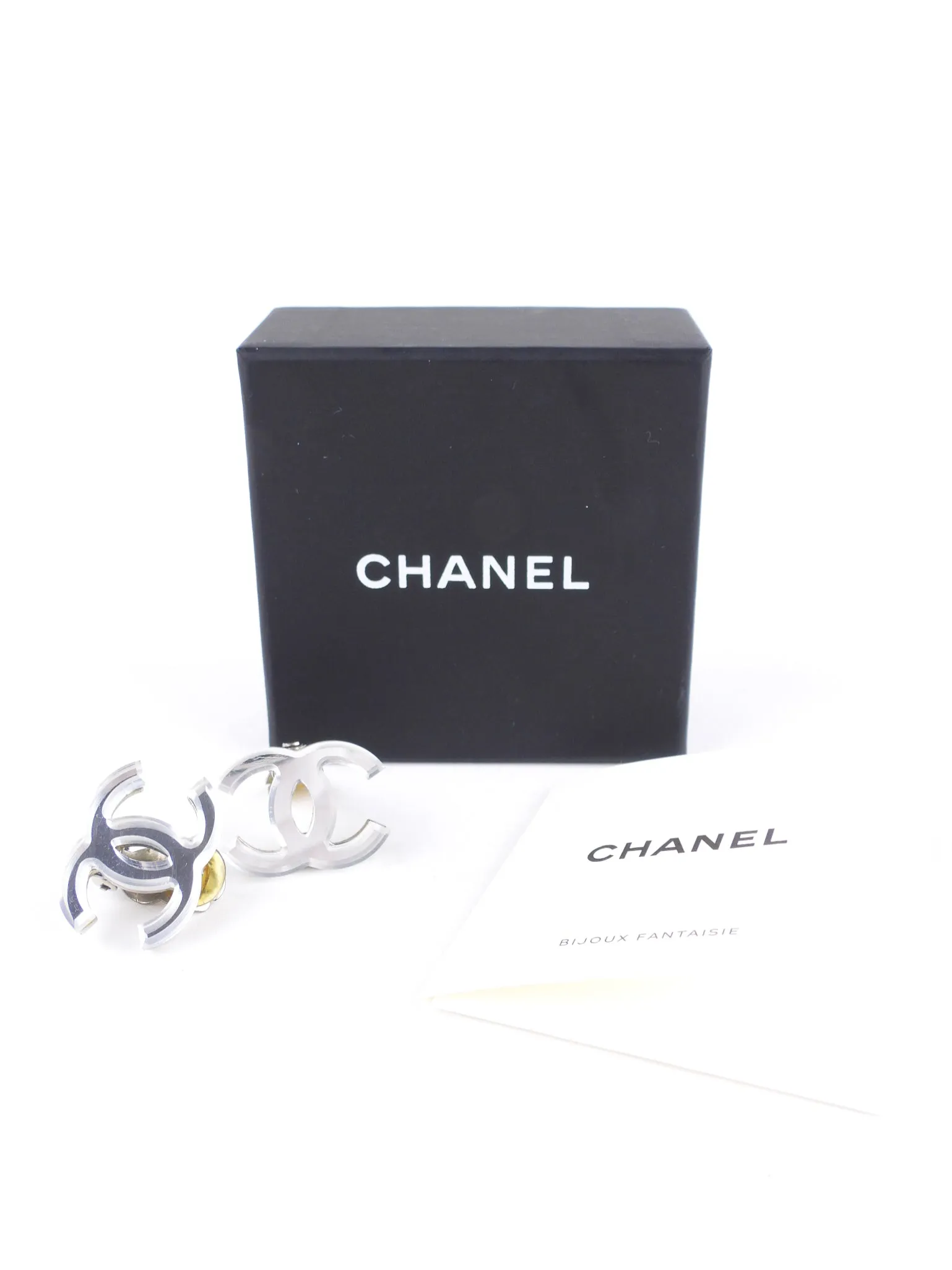 Chanel 03A CC Mirror Clip On Earrings