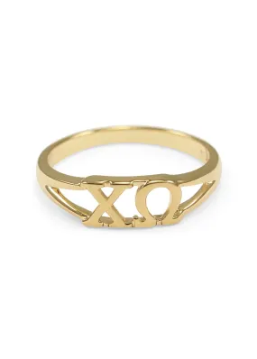 Chi Omega Sunshine 14k Gold Plated Ring