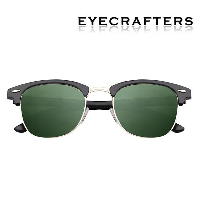 Classic Half Metal Frame Polarized Sunglasses Men Women