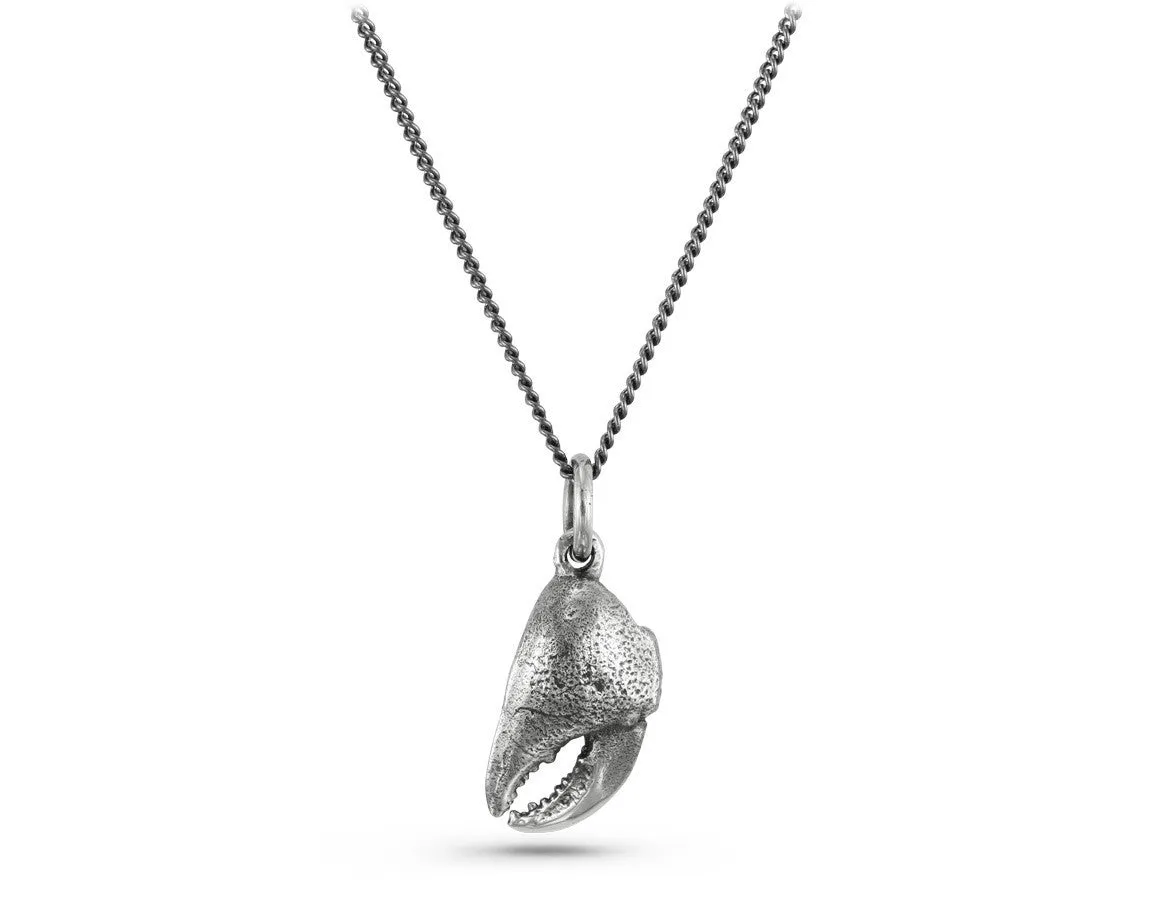 Crab Claw Necklace - Silver