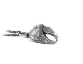 Crab Claw Necklace - Silver