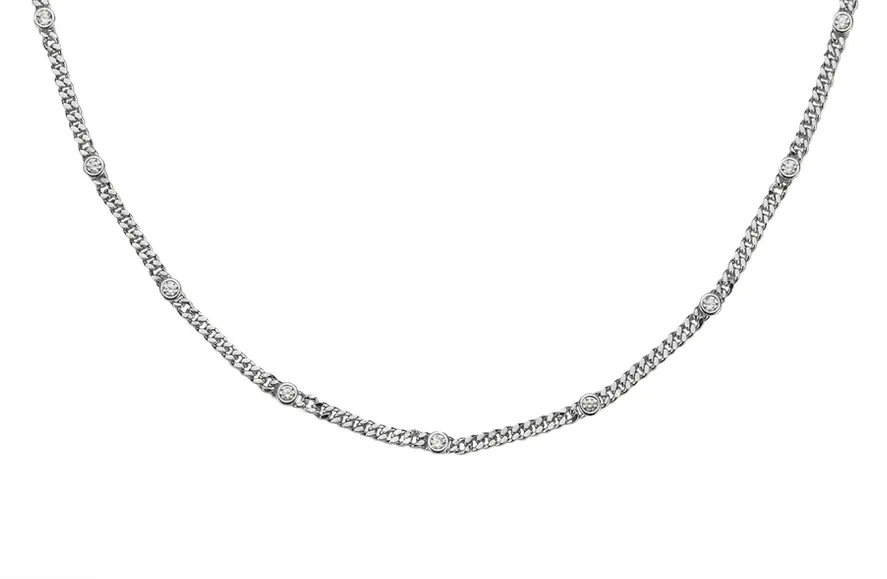 CZ Dainty Choker in Silver