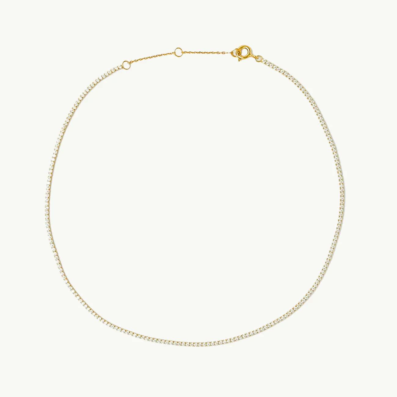 CZ TENNIS CHOKER GOLD