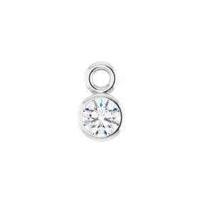 Dainty Diamond Charm | Sterling Silver