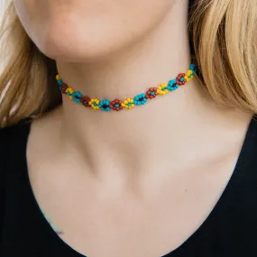 Daisy Floral Choker in Multi